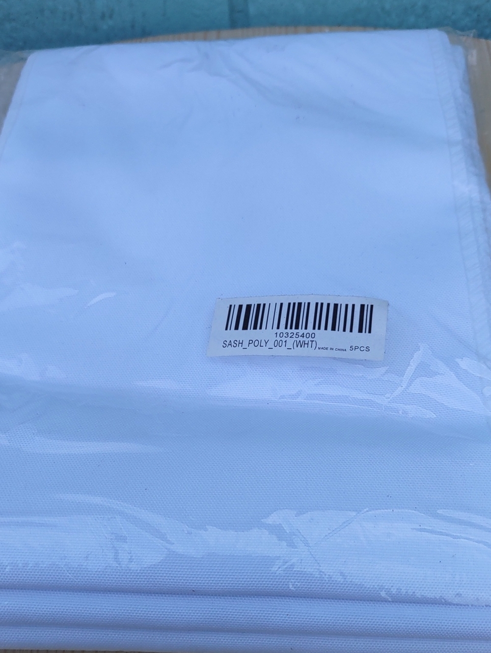 White 5pc Chair Sash